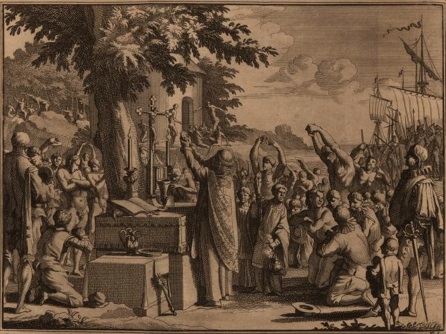 "Priest Celebrates the Eucharist"